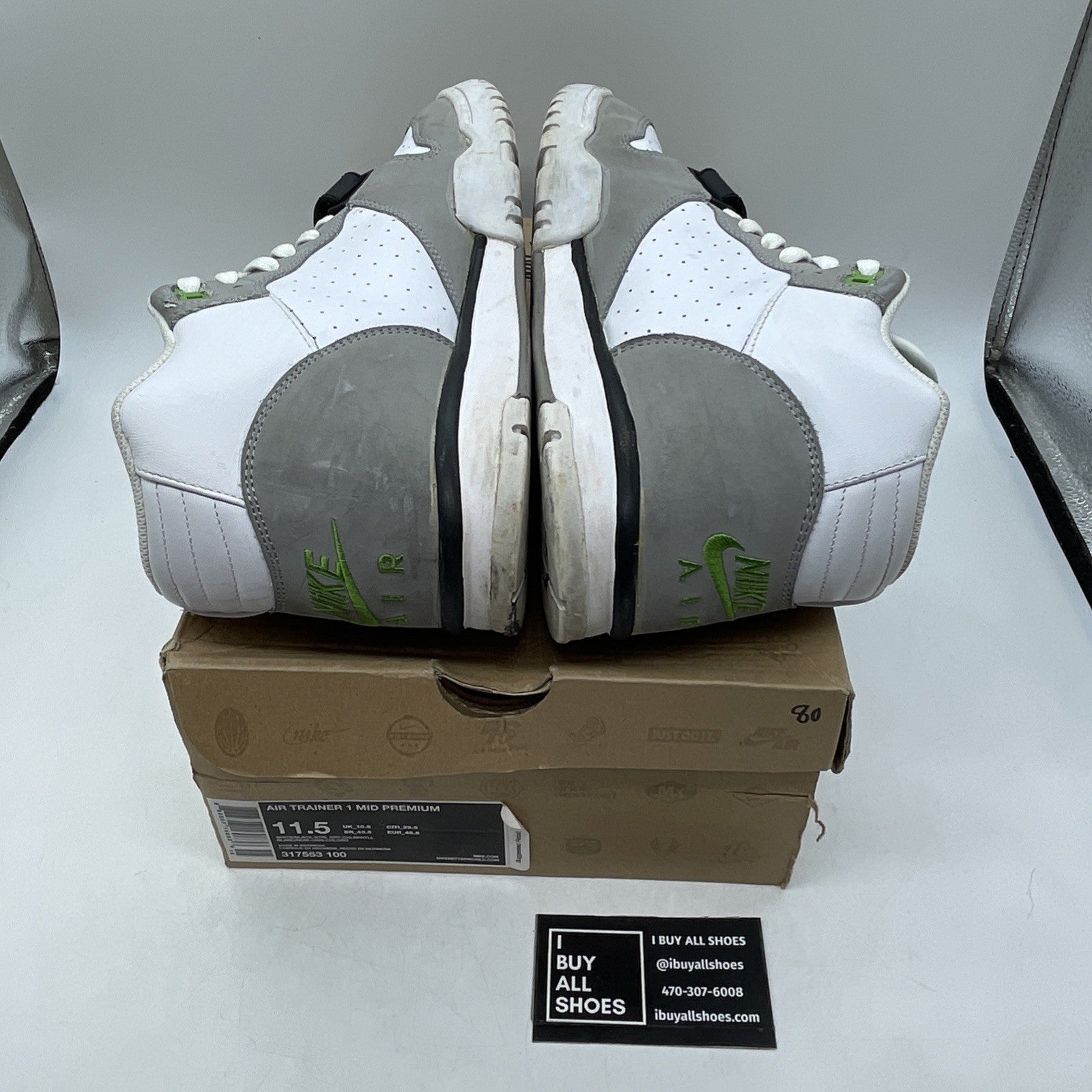 Size 11.5 - Nike Air Trainer 1 Premium Mid Chlorophyll (317553-100)