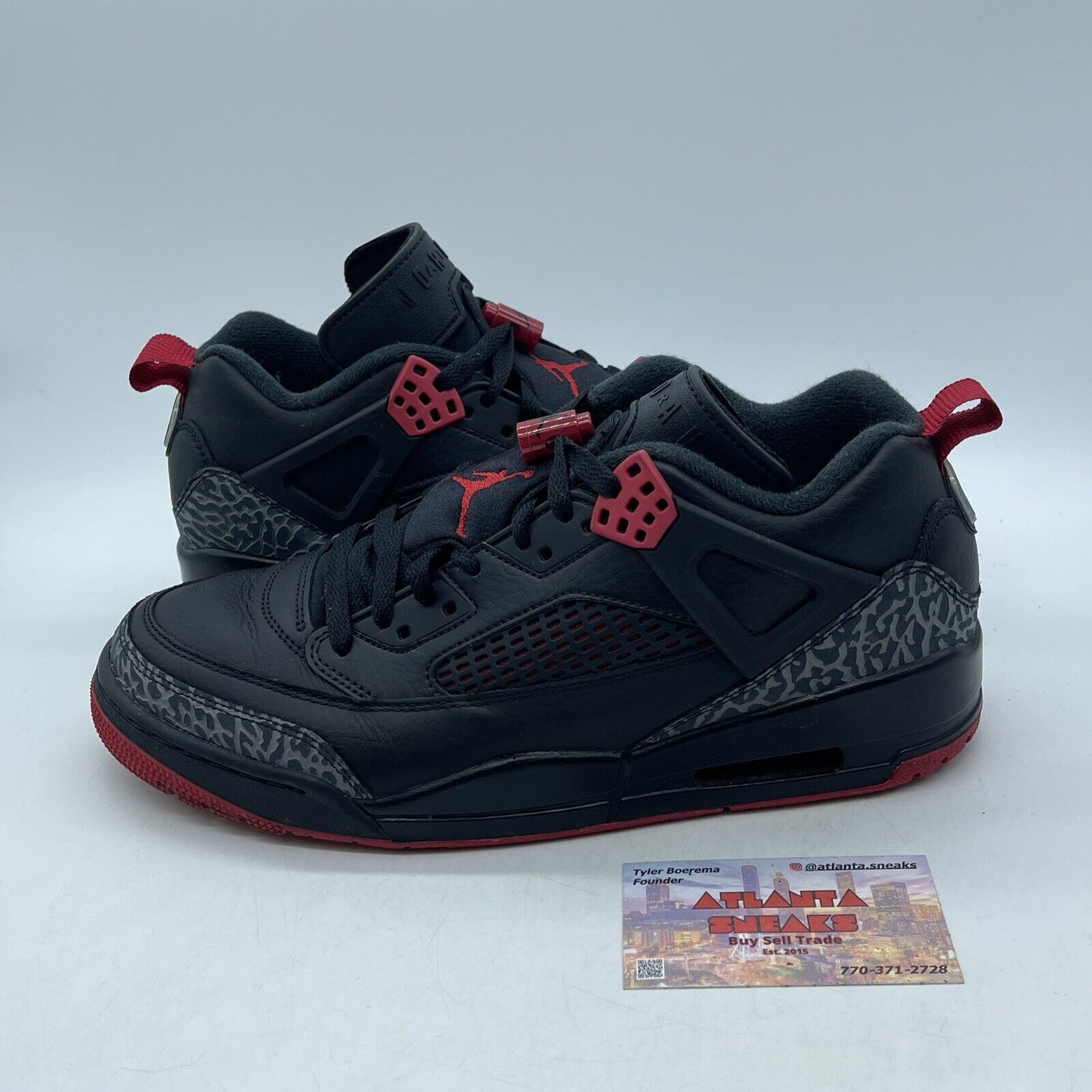 Size 10 - Nike Air Jordan Spizike 'Bred' Black Leather Grey Suede (FQ1759-006)