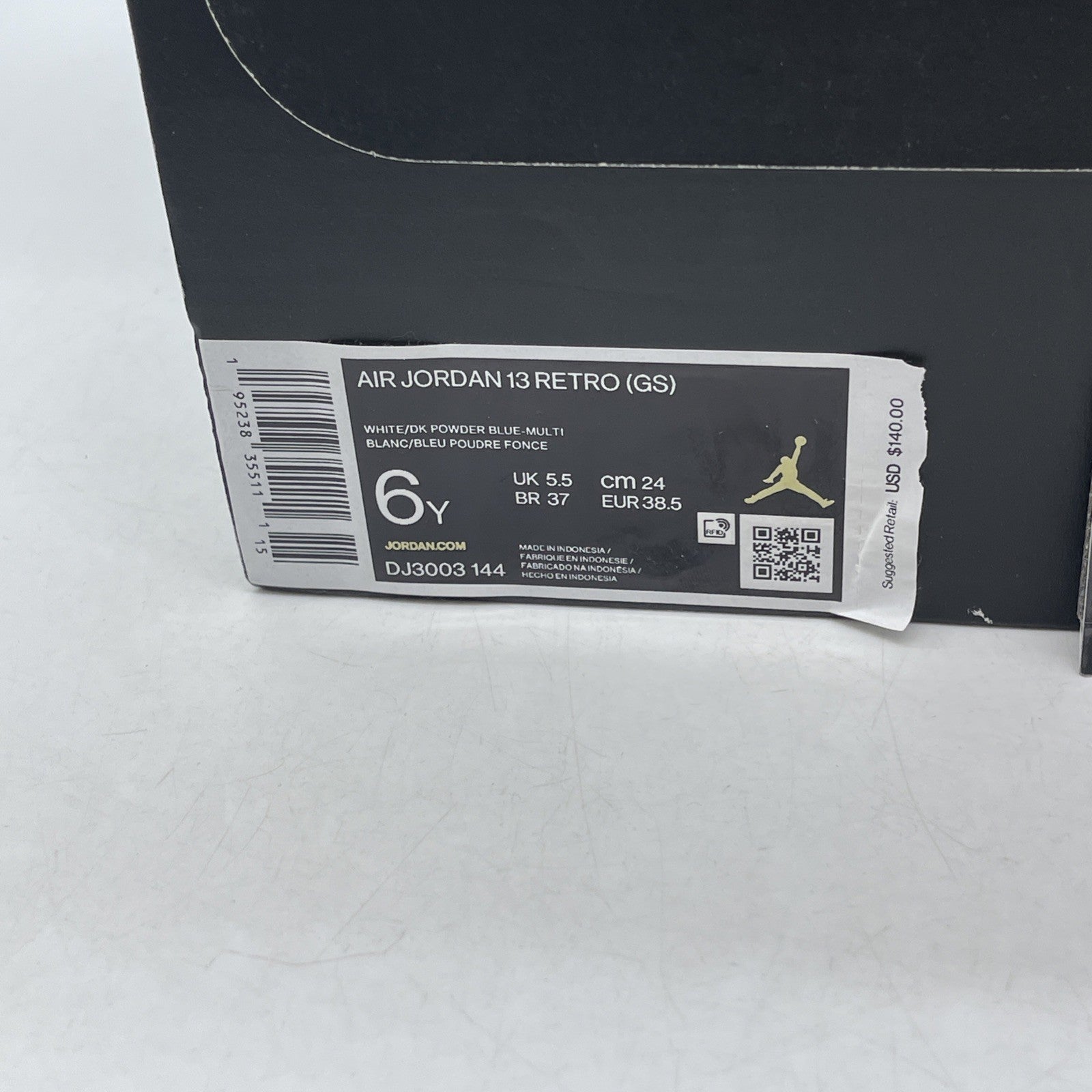 Size 6Y (GS) - Air Jordan 13 Retro Mid Obsidian 2021 (DJ3003-144)