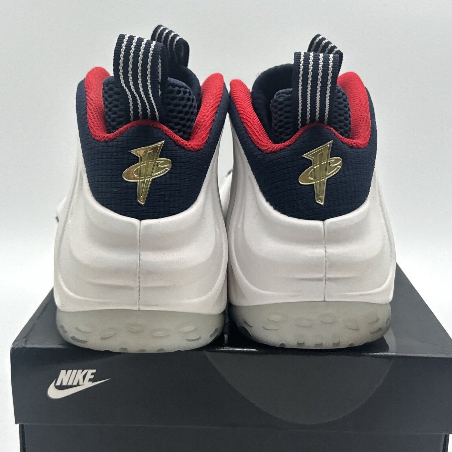 Size 10.5 - Nike Air Foamposite One Premium Olympic 2016 Icy Pearly Blue Navy