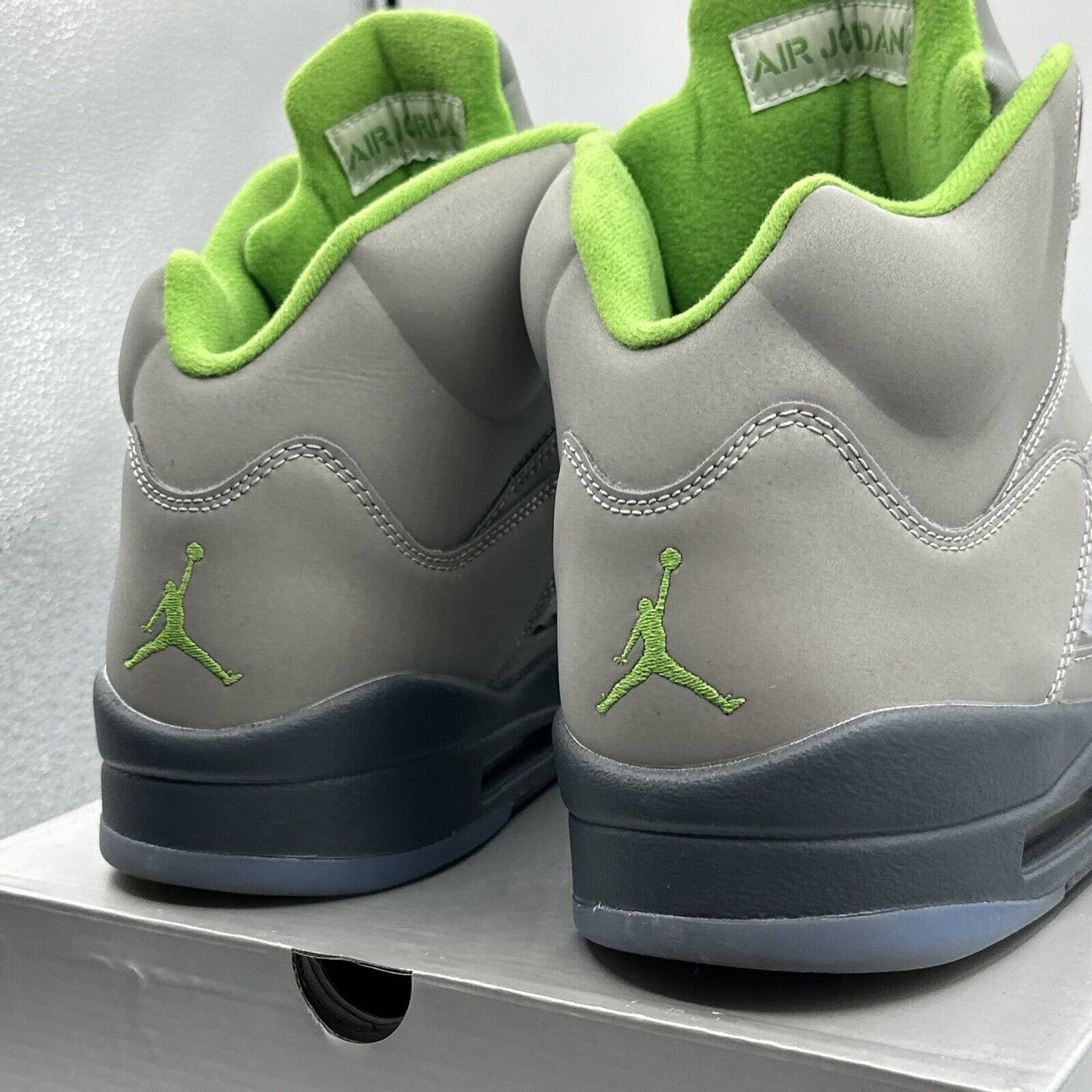 Size 12 - Jordan 5 Retro Green Bean Reflective Green Grey Silver CIean OG All