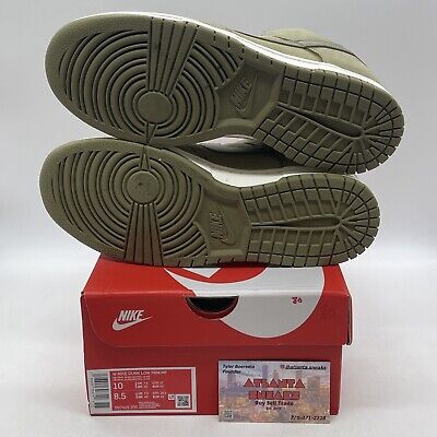 Size 10W- Nike Dunk Premium Low Neutral Olive Suede White Leather (DV7415-200)