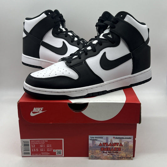 Size 12 - Nike Dunk High Black White Brand New Og All