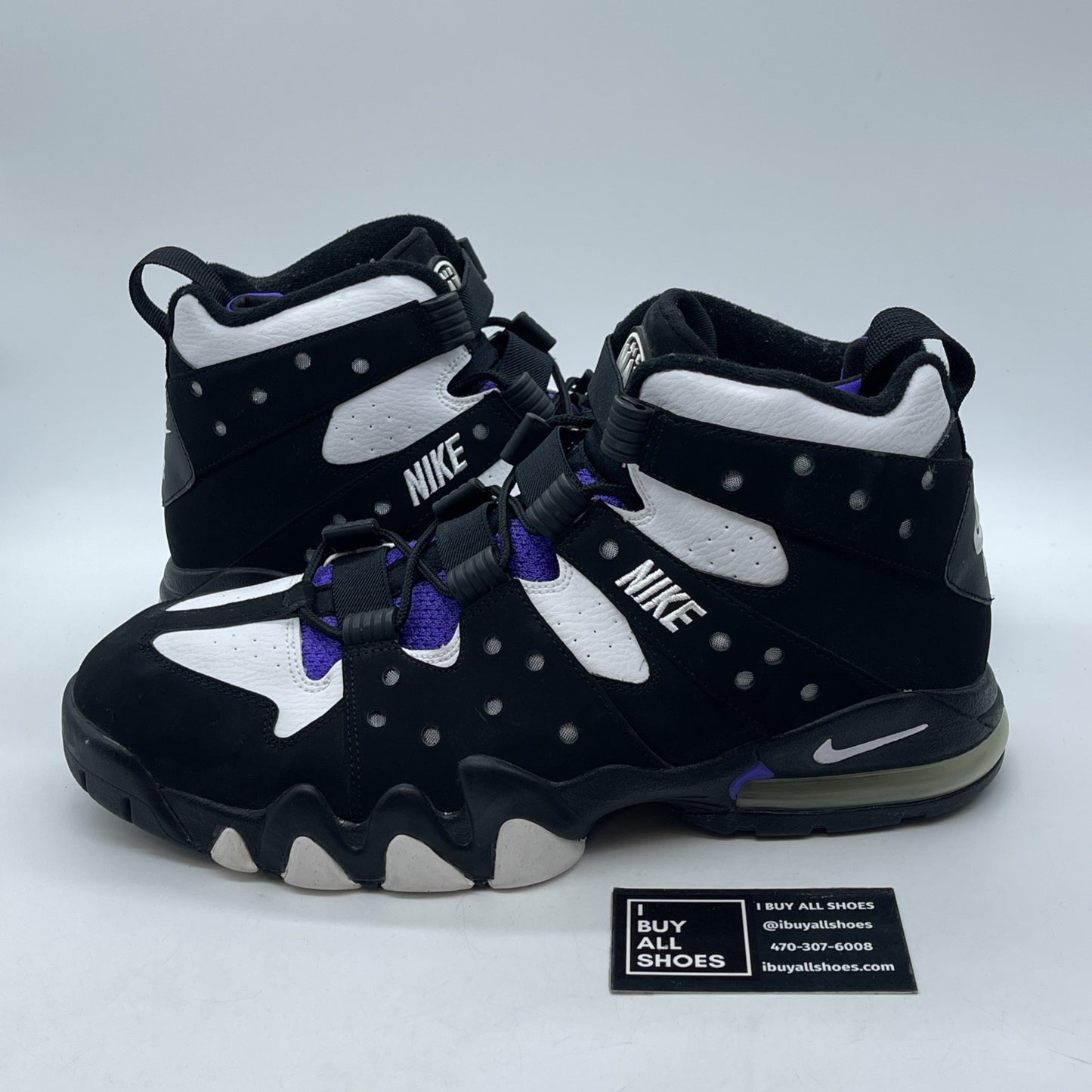 Size 13 - Nike Air Max 2 CB 94 2009 Black Purple White Suede Leather (305440-012