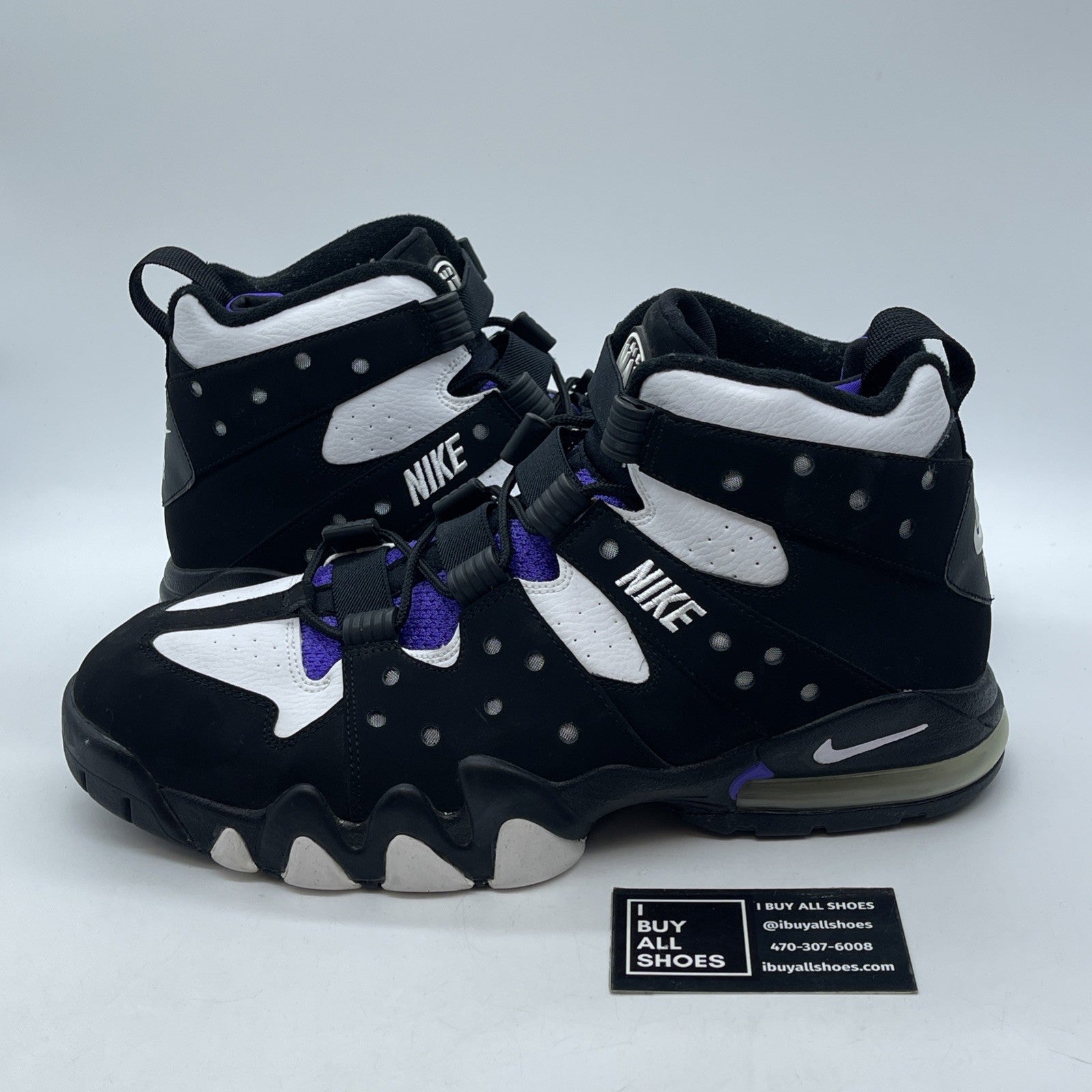 Size 13 - Nike Air Max 2 CB 94 2009 Black Purple White Suede Leather (305440-012