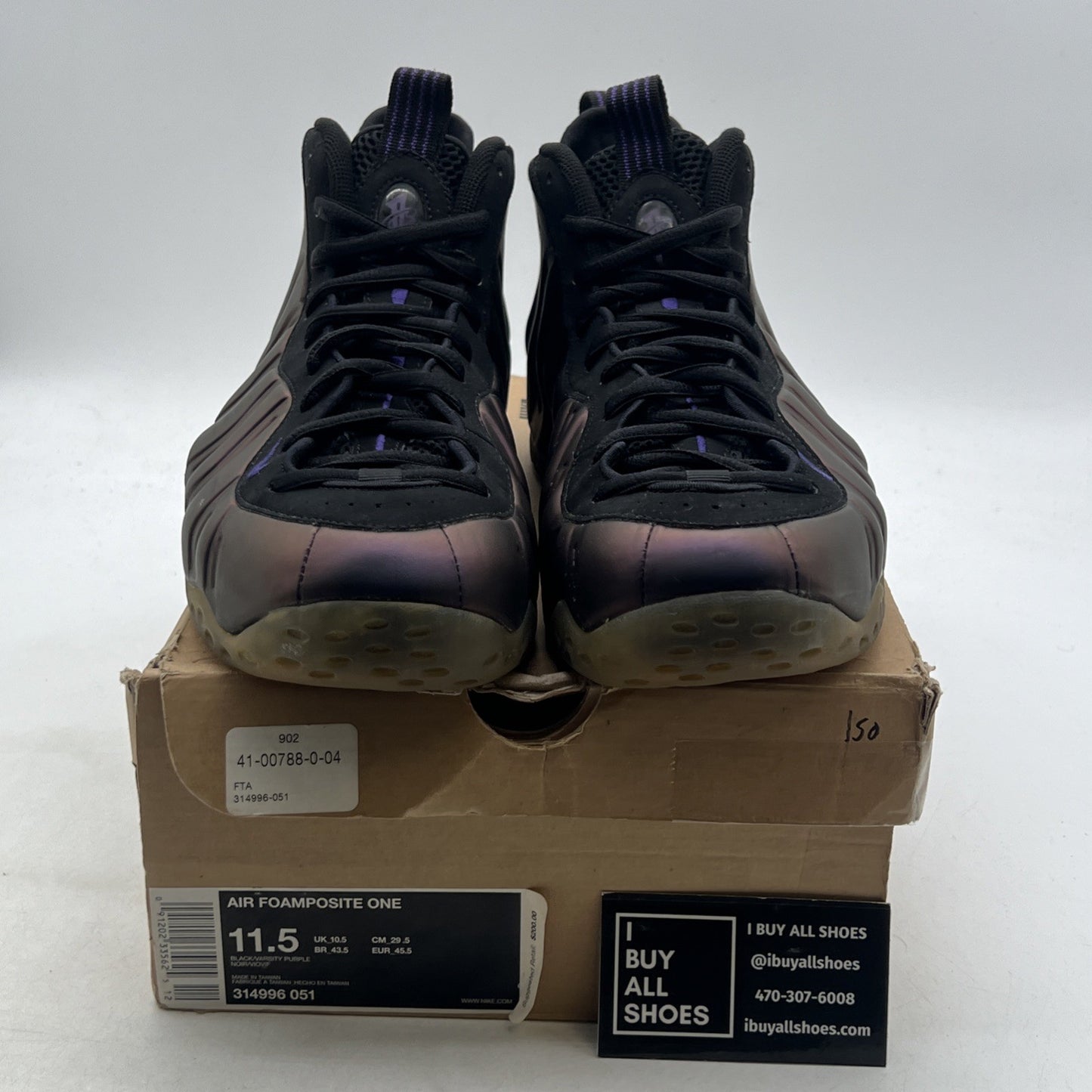 Size 11.5 - Nike Air Foamposite One 2010 Eggplant (314996-051)