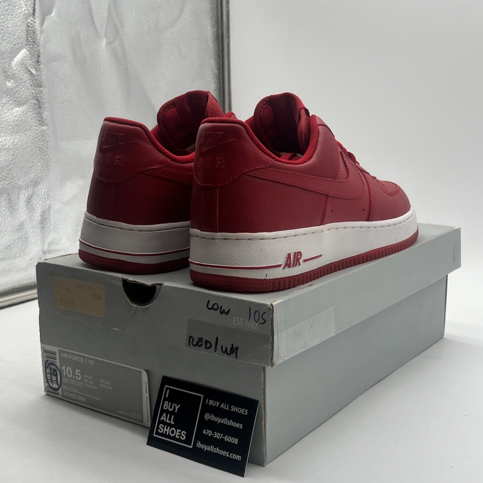 Size 10.5 - Nike Air Force 1 '07 Varsity Red (315122-606)