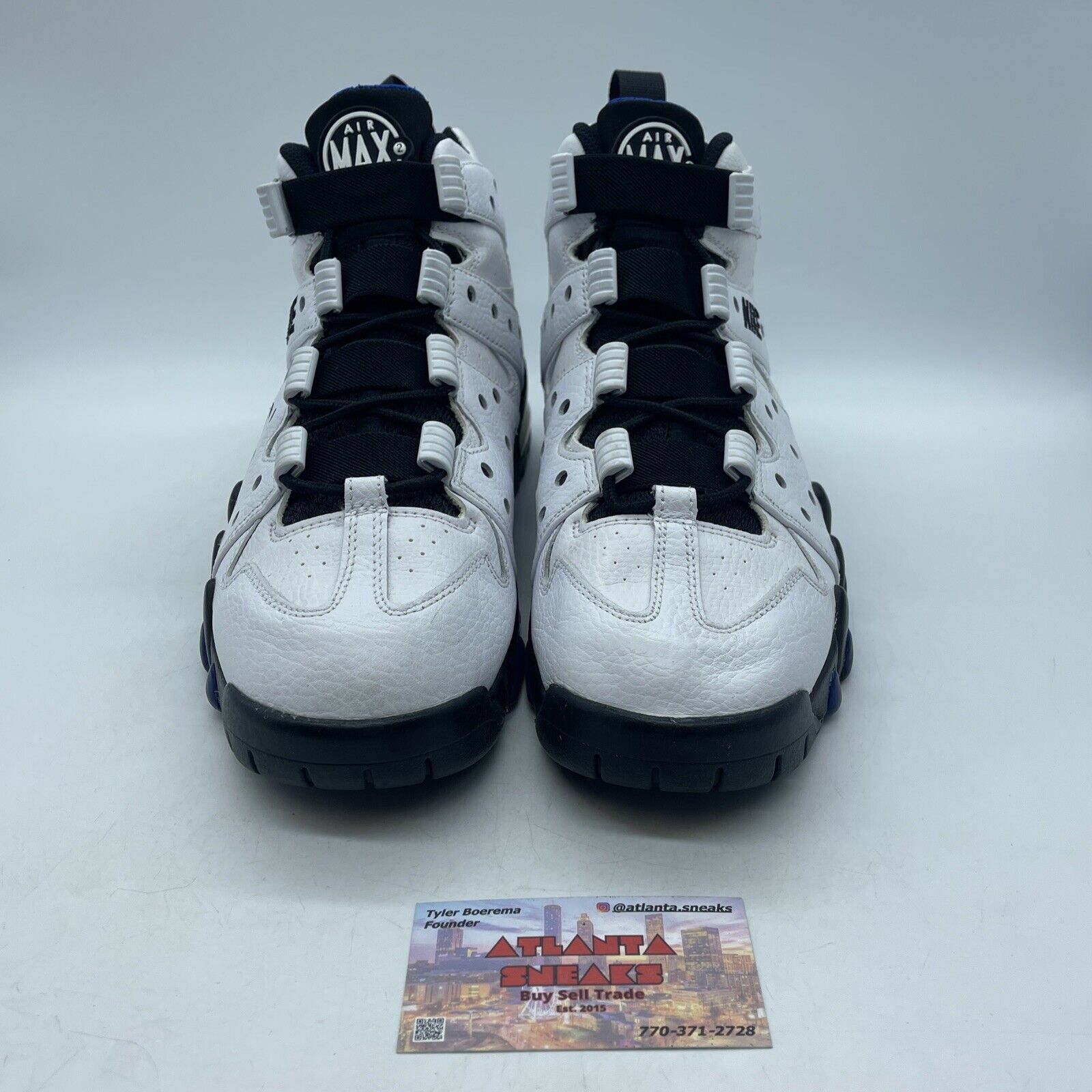 Size 10.5 - Nike Air Max 2 CB 94 2015 Old Royal White Black Leather (305440-102)