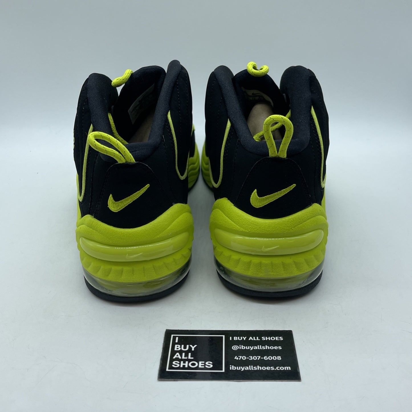Size 13 - Nike Air Penny 2 Le Volt Green Black Suede (535600-003)