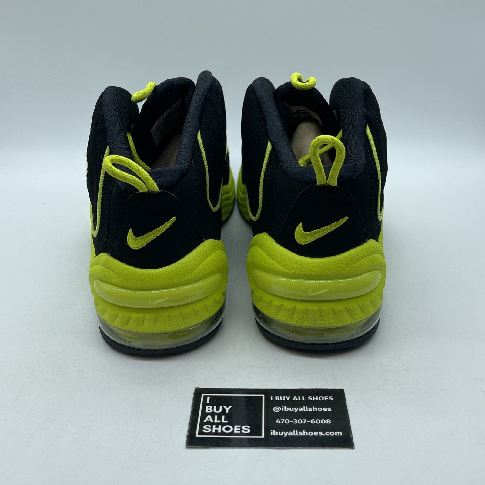 Size 13 - Nike Air Penny 2 Le Volt Green Black Suede (535600-003)