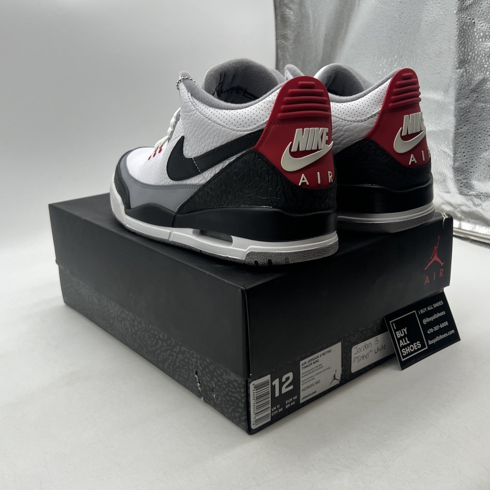 Size 12 - Air Jordan 3 Retro NRG Tinker 2018 (AQ3835-160)