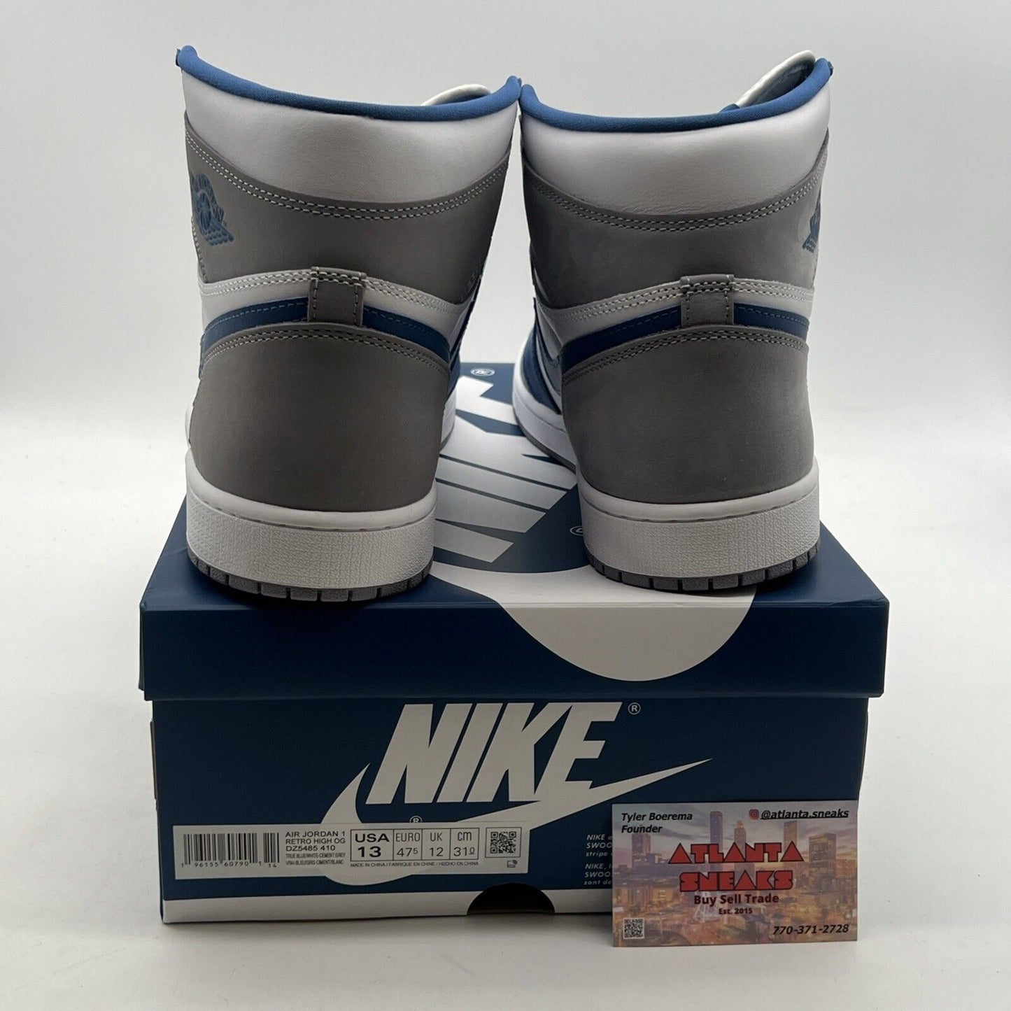 Size 13 - Air Jordan 1 Retro OG High True Blue (DZ5485-410)