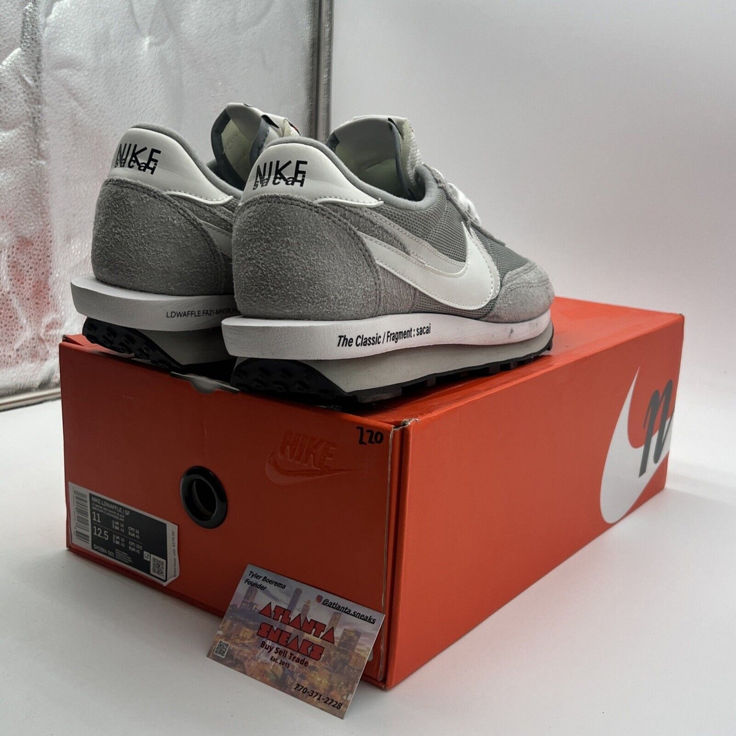 Size 11 - Nike LDV Waffle x Fragment Design x Sacai Gray (DH2684-001)