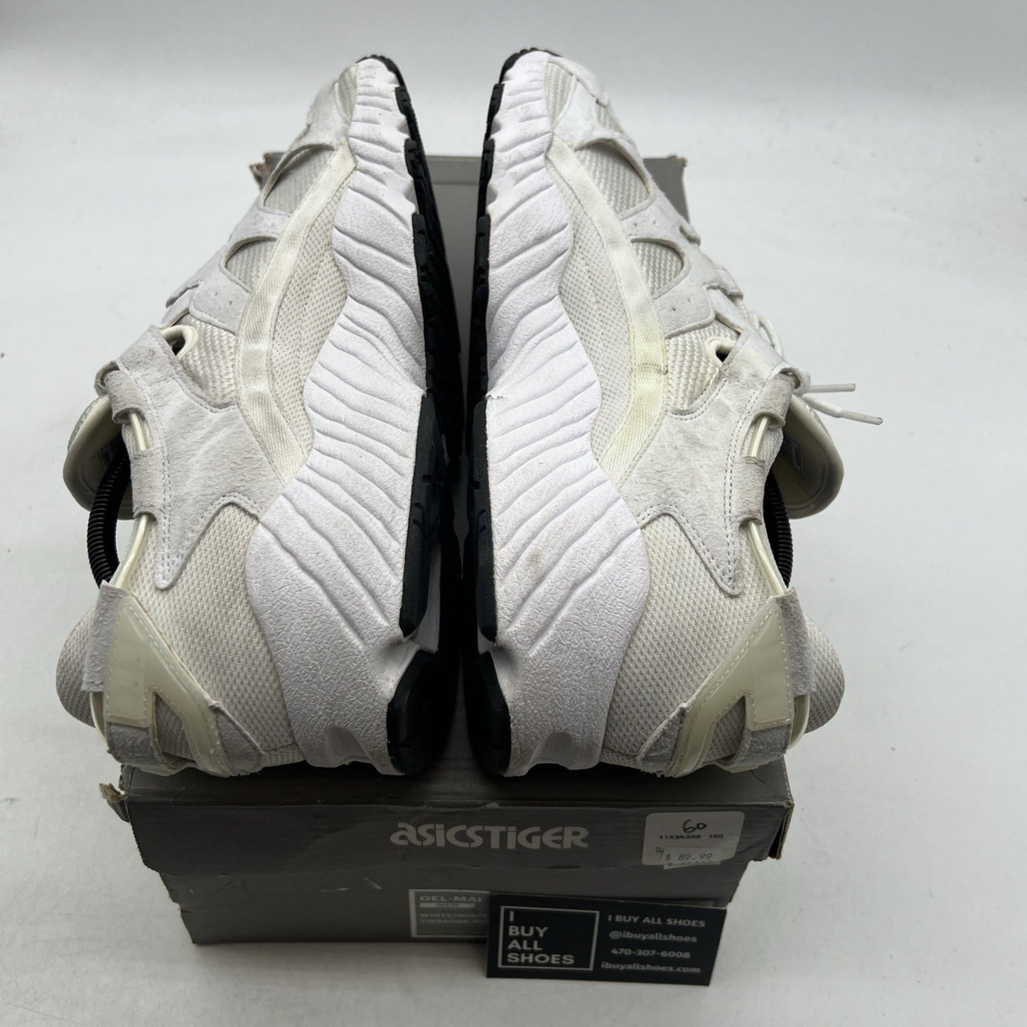 Size 12 - ASICS GEL MAI WHITE MEN SHOES (1193AO98-100)