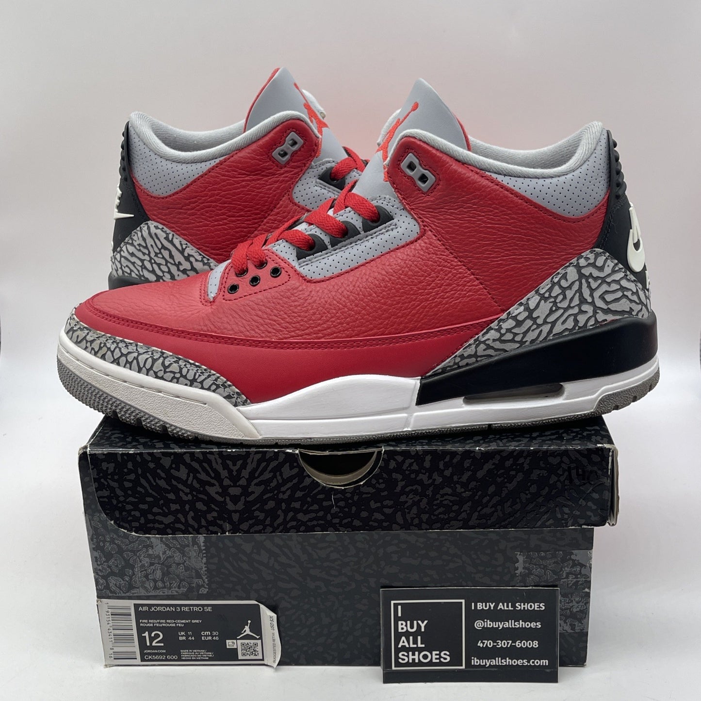 Size 12 - Jordan 3 Retro SE Mid Unite Red Black Grey Suede Leather (CK5692-600)