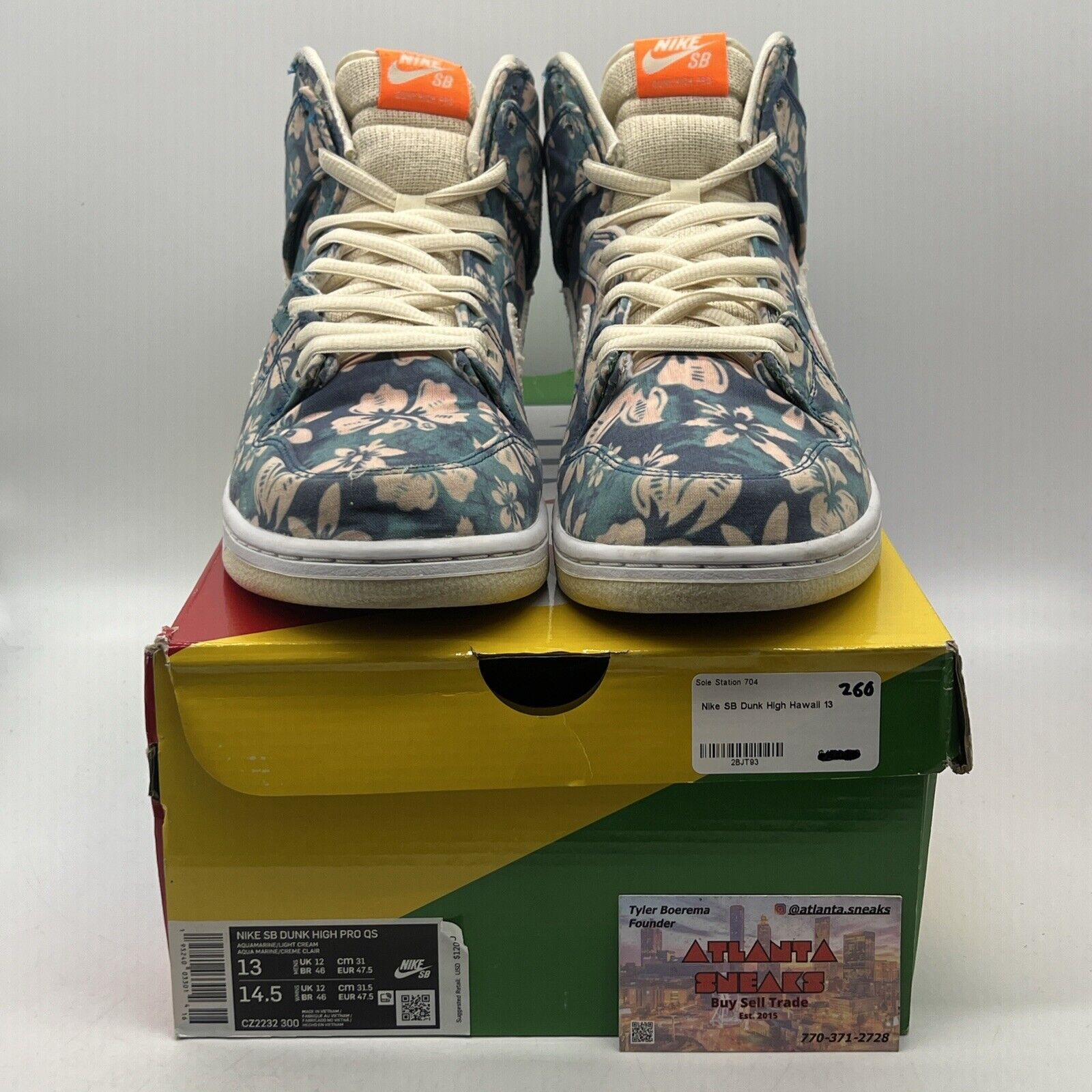 Size 13 - Nike Dunk SB High Maui Wowie White (CZ2232-300)