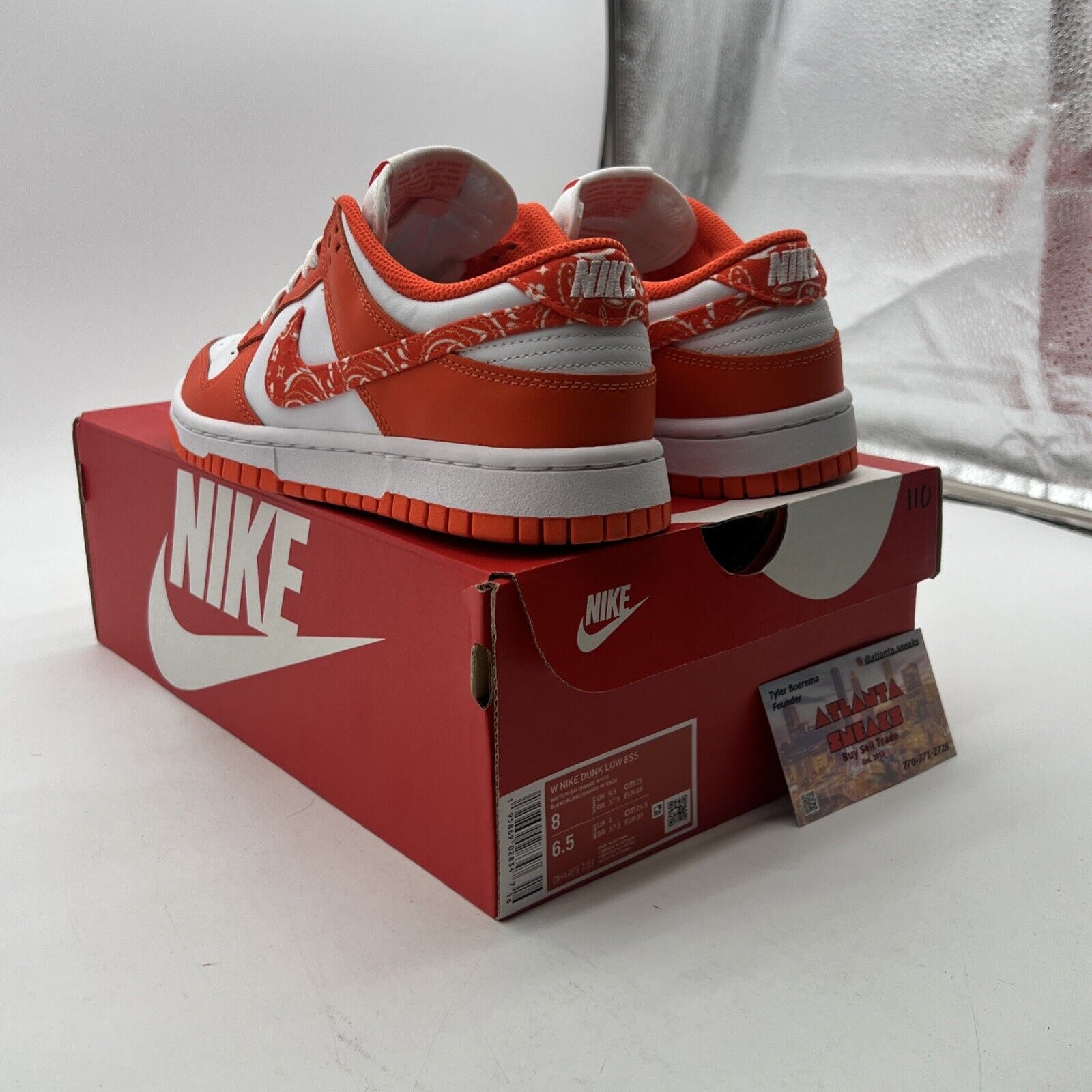 Size 8 - Nike Dunk Low Orange Paisley W (DH4401-103)