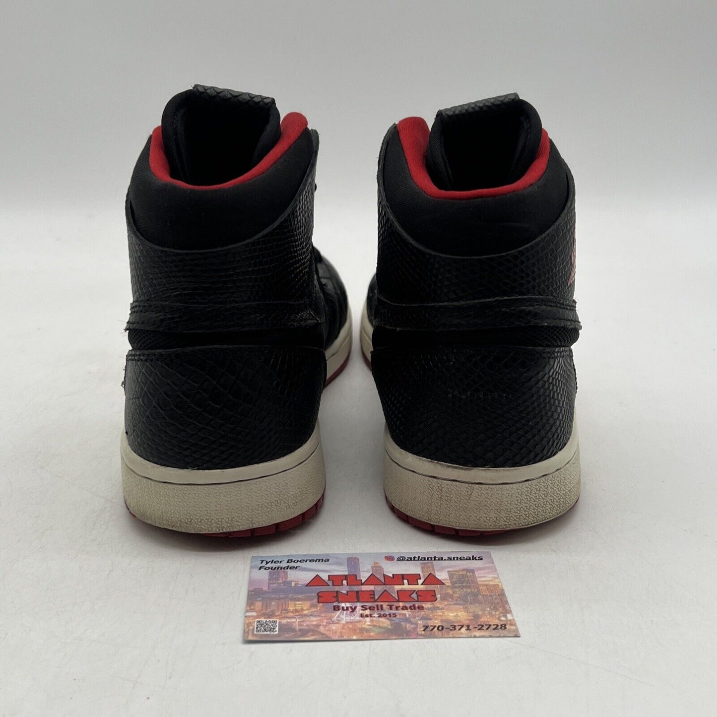 Size 9 - Air Jordan 1 Retro Nouveau High Snakeskin White Red (819176-001)