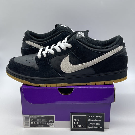 Size 14 - Nike Dunk Pro SB Low Black White Gum Suede Leather (HF3704-003)