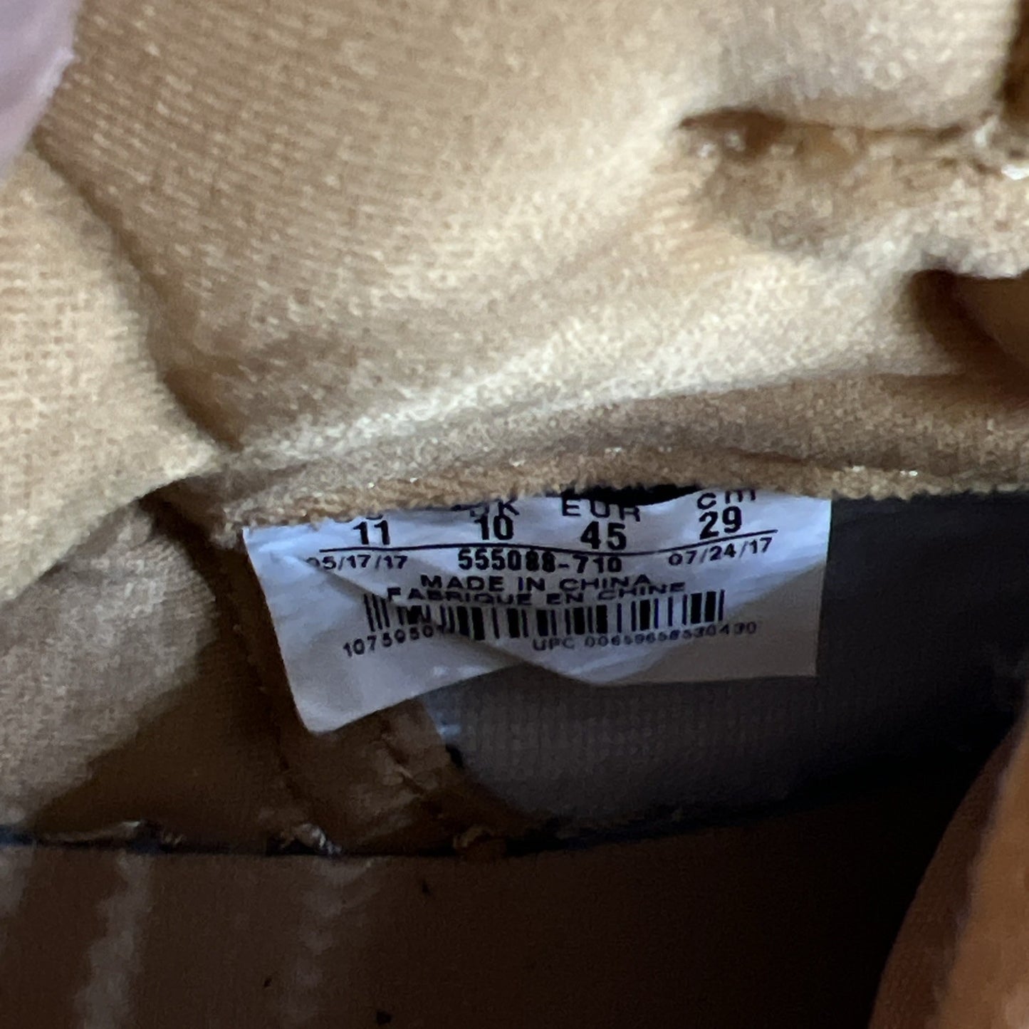 Size 11 - Air Jordan 1 Retro OG High Wheat (555088-710)