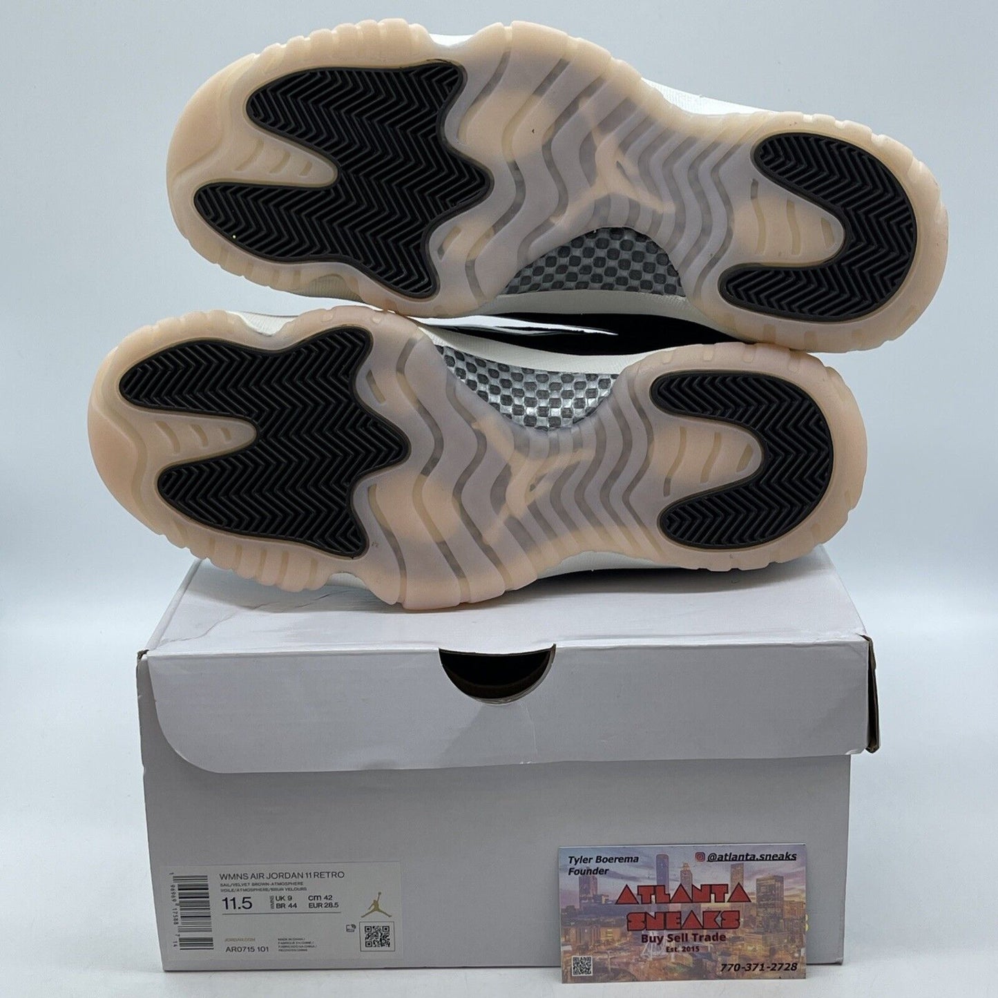 Size 11.5W - Jordan 11 Retro Mid Neapolitan Brown White Leather (AR0715-101)