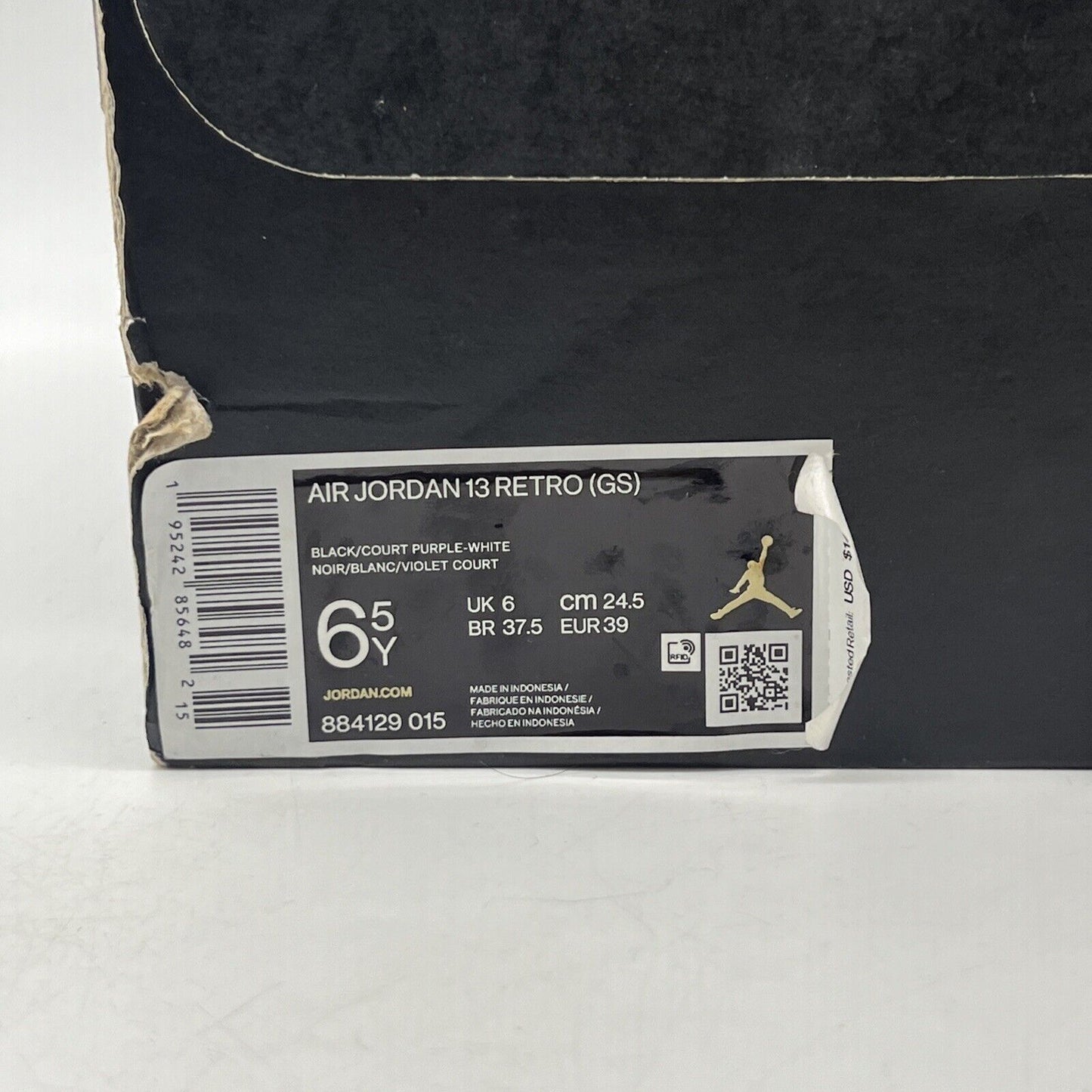 Size 6.5 - Jordan 13 Retro Court Purple Black Suede (884129-015)