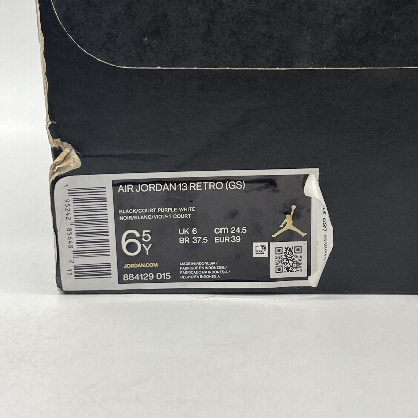 Size 6.5 - Jordan 13 Retro Court Purple Black Suede (884129-015)
