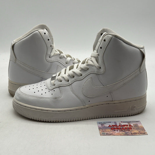 Size 10 - Nike Air Force 1 '07 High White Leather (315121-115)