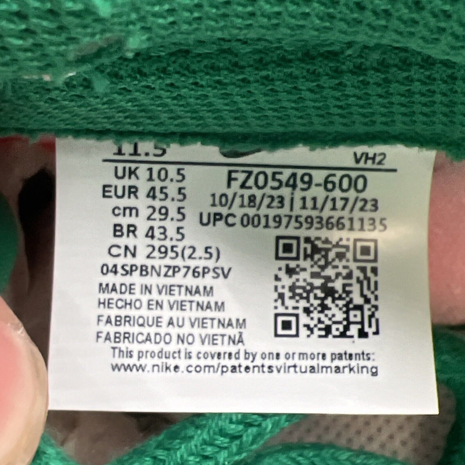 Size 11.5 - Nike Dunk SE Low The Masters Back 9 Collection (FZ0549-600)