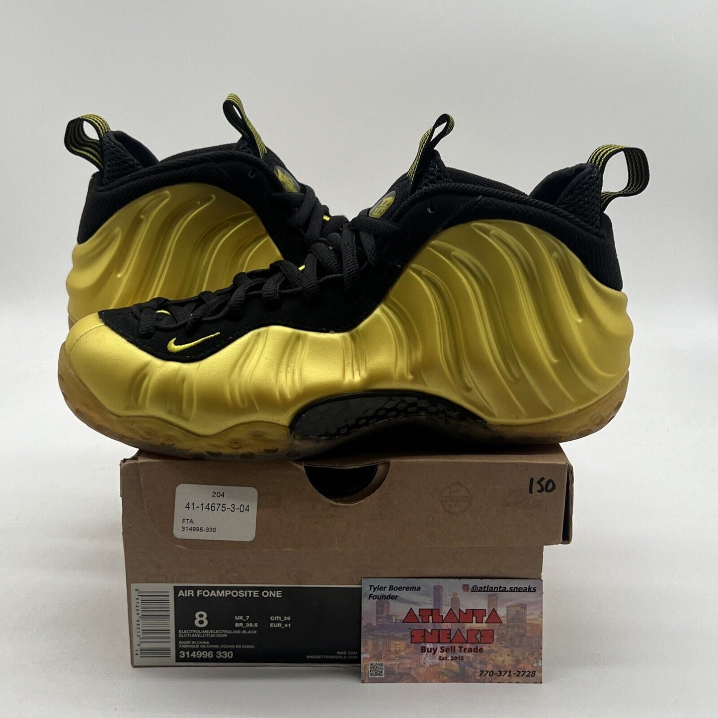 Size 8 - Nike Air Foamposite One Electrolime (314996-330)