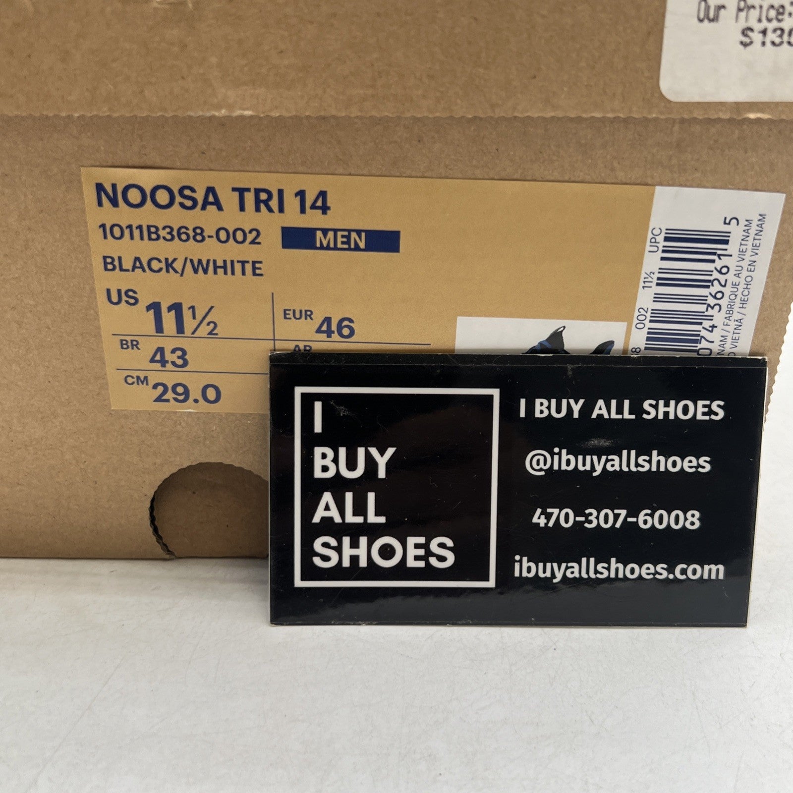 Size 11.5 - Asics Noosa Tri 14 Tropical - Black White (1011B368-002)