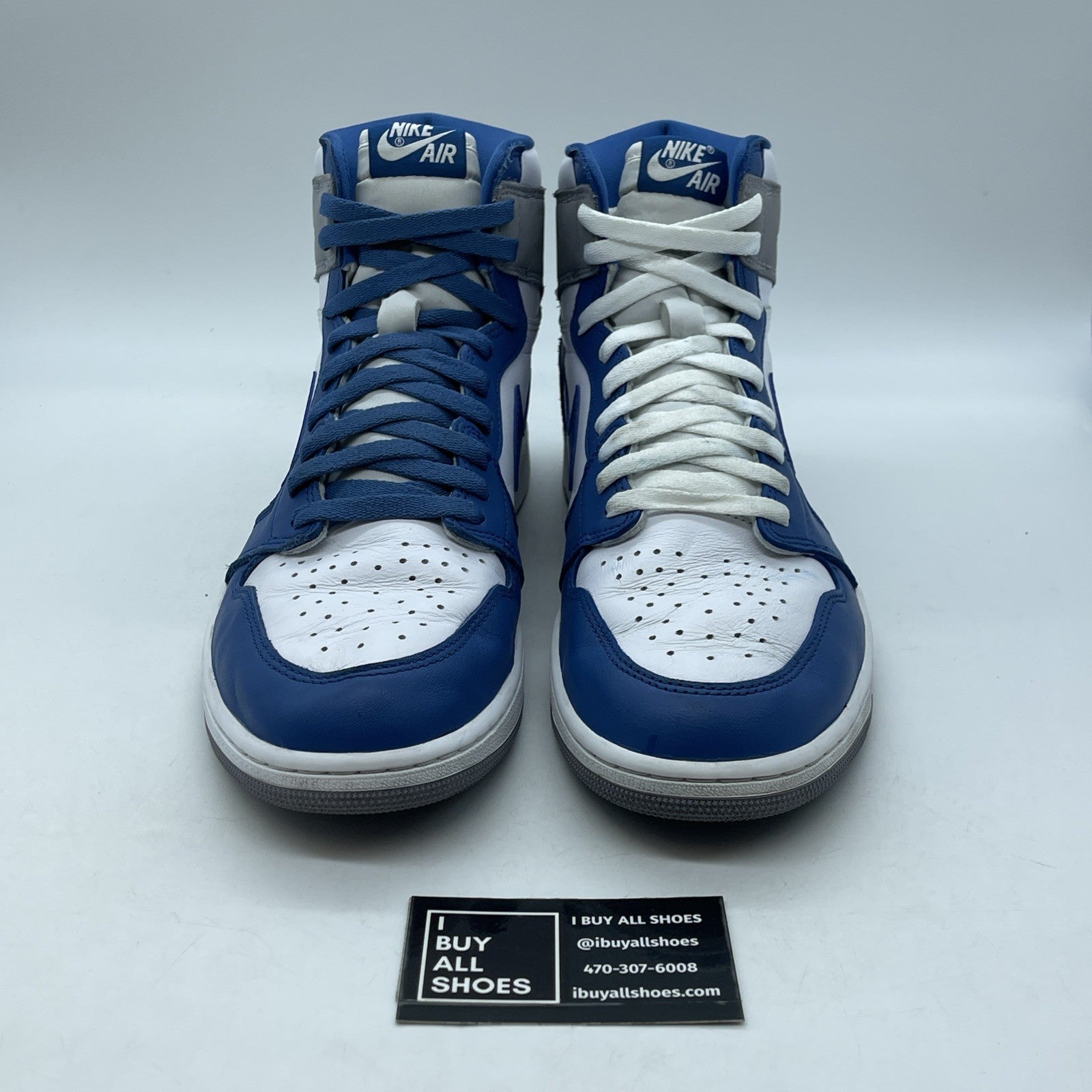 Size 12 - Jordan 1 Retro OG High True Blue Grey Suede Leather (DZ5485-410)