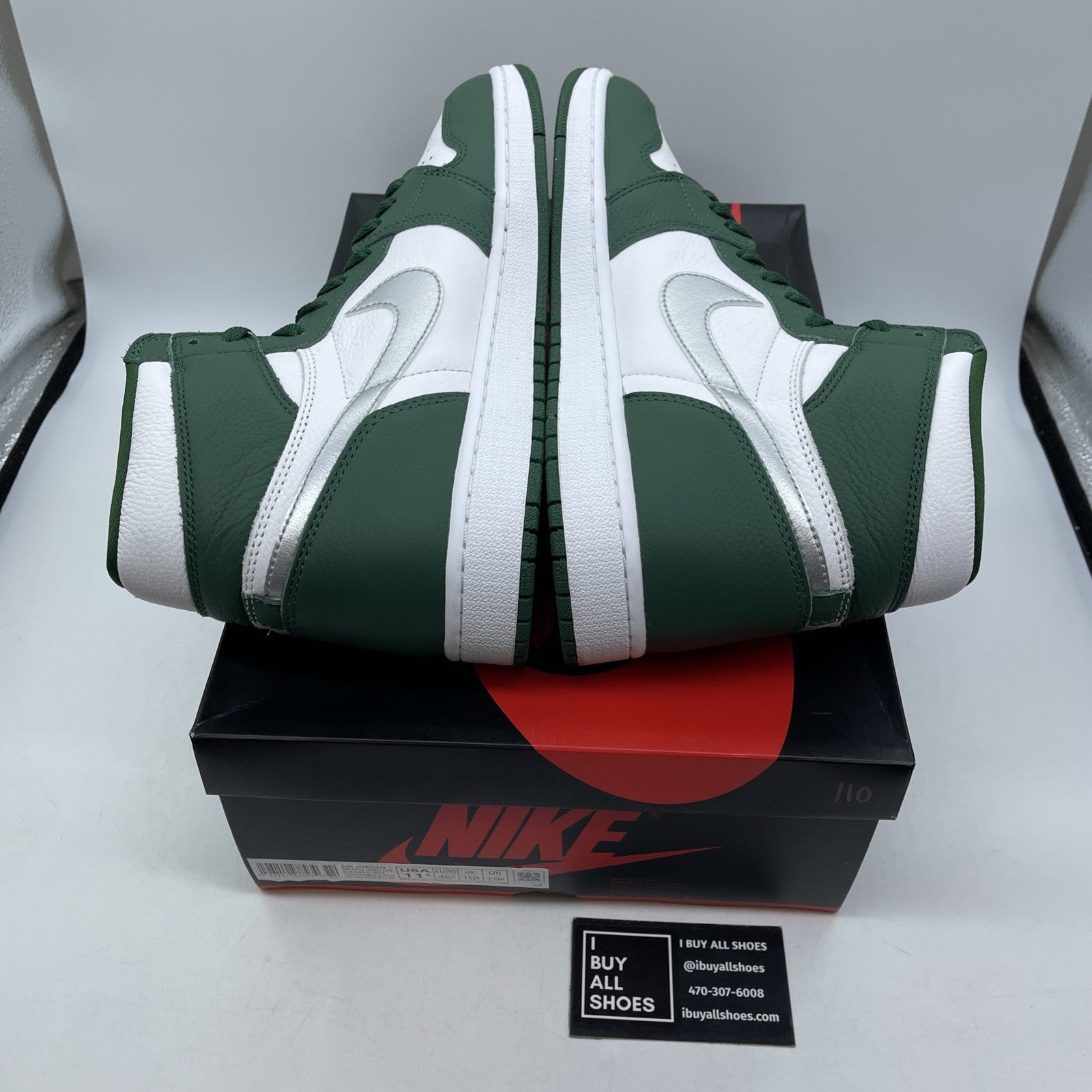 Size 11.5 - Jordan 1 Retro OG High Gorge Green White Silver (DZ5485-303)