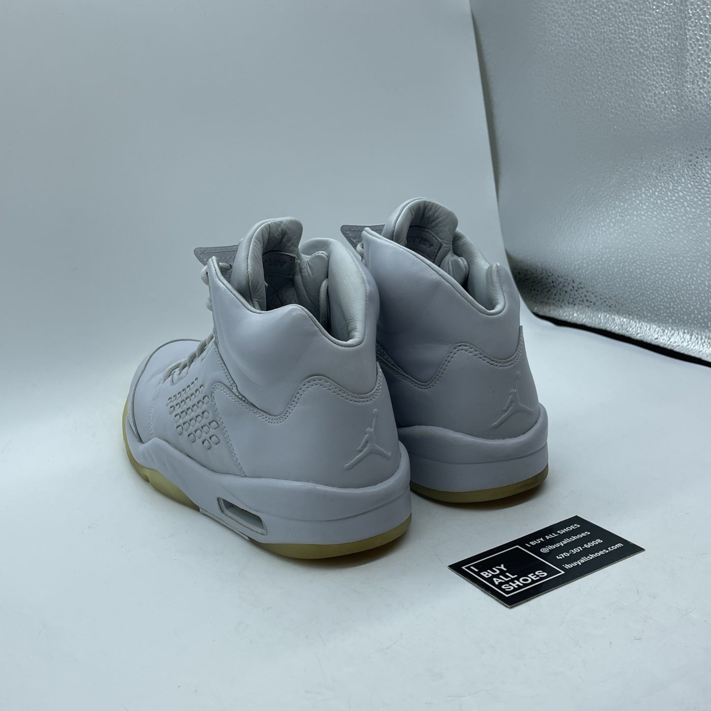 Size 9.5 - Air Jordan 5 Retro Premium Pure Platinum Leather (881432-003)