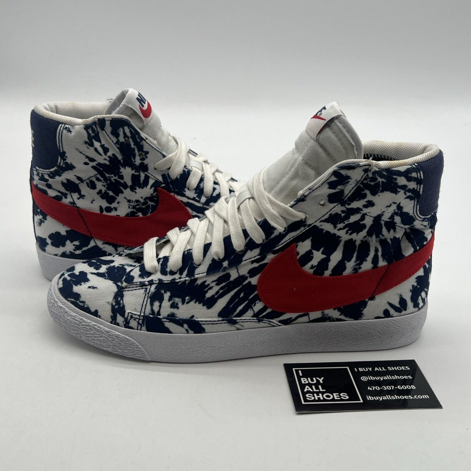 Size 7Y - Nike Blazer Mid SE GS Kids Blue Red White (CZ7882-600)