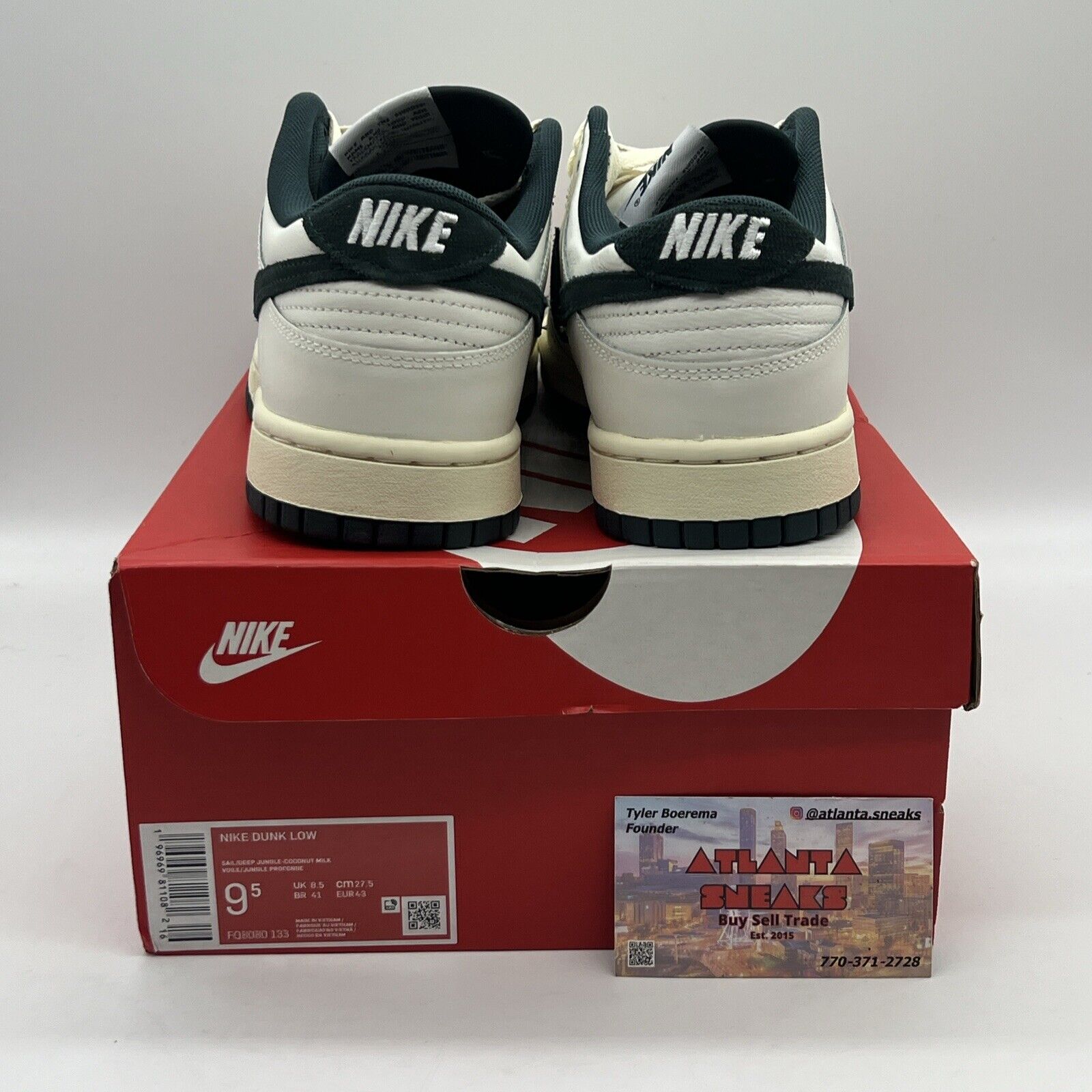 Size 9.5 - Nike Dunk Low Athletic Department - Deep Jungle Brand New Og All