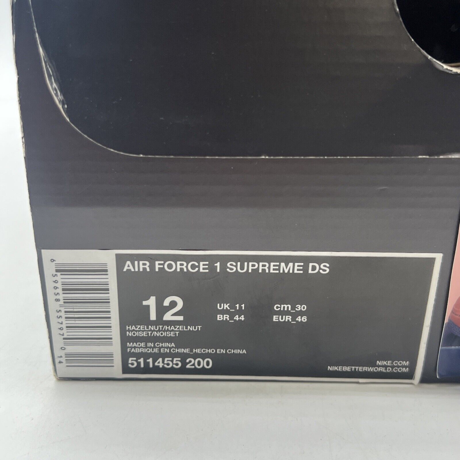 Size 12 - Nike Air Force 1 Supreme Ds Deconstruct (511455-200)