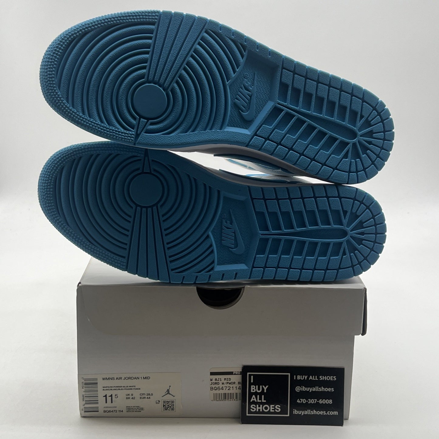 Size 11.5 - Air Jordan 1 Mid UNC W (BQ6472-114)