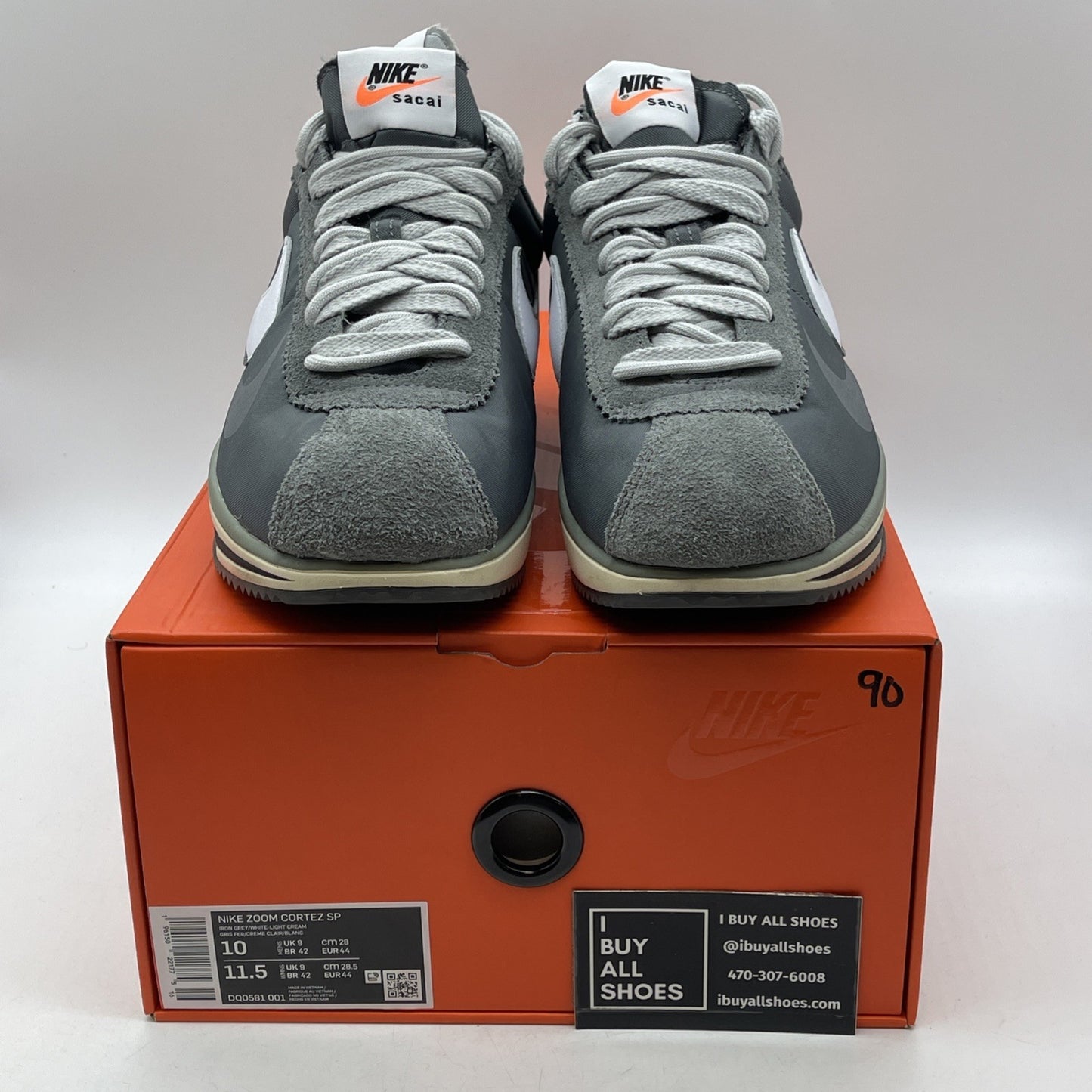 Size 10 - Nike sacai x Zoom Cortez SP Iron Grey (DQ0581-001)