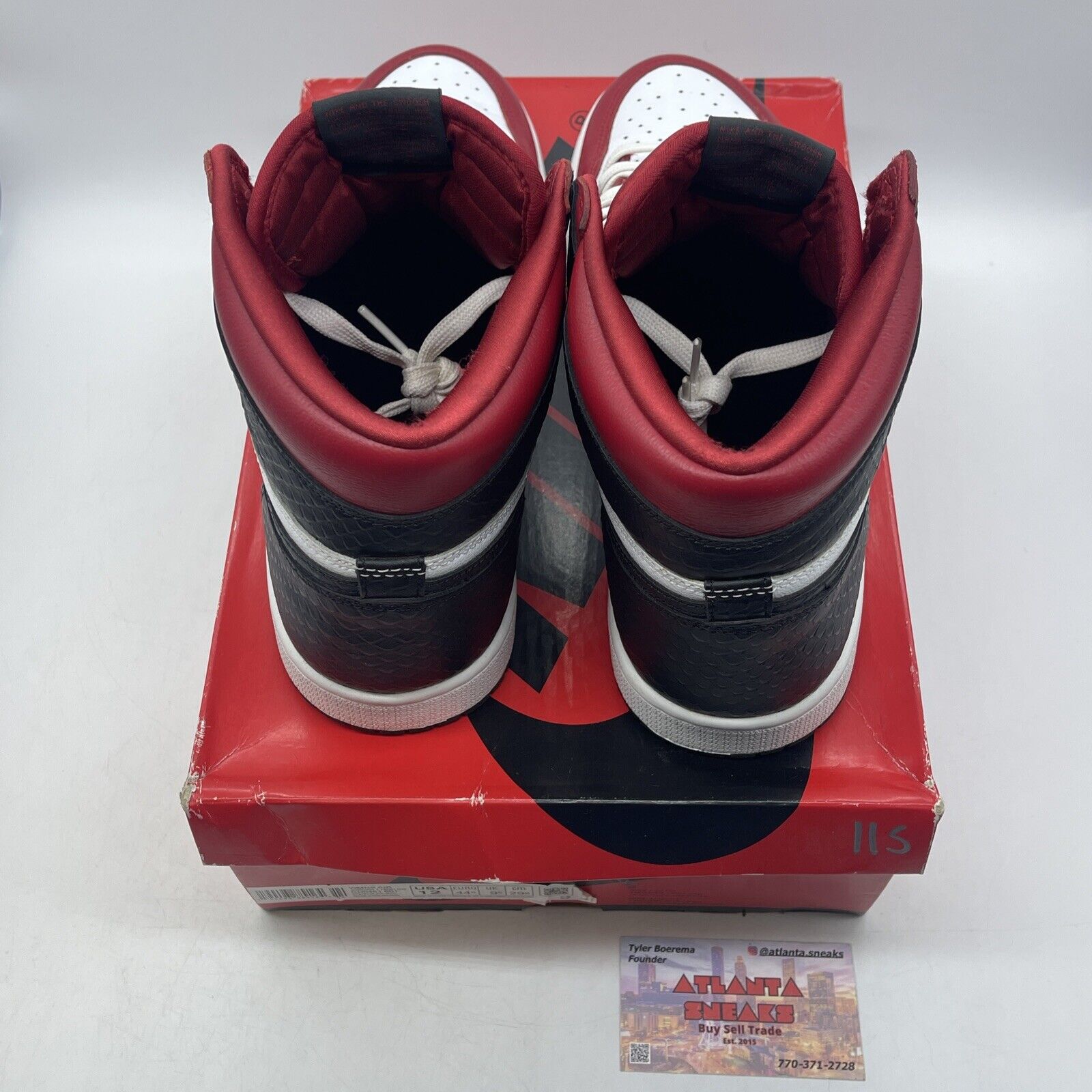 Size 12 W - Air Jordan 1 Retro OG High Satin Red W White Black (CD0461-601)