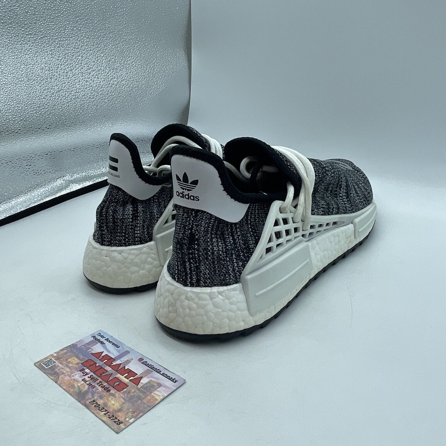 Size 9 - adidas Pharrell x NMD Human Race Trail  Oreo Black White (AC7359)