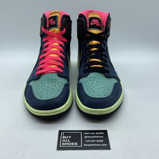 Size 11 - Jordan 1 Retro High Tokyo Bio Hack Black Blue Suede (555088-201)