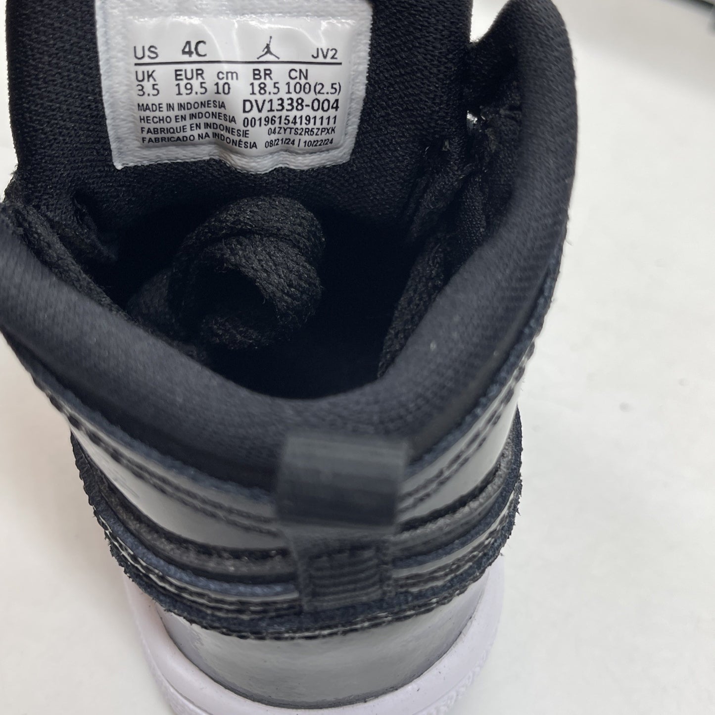Size 4C - Jordan 1 Mid SE (TD) Space Jame Black Dark Concord-White (DV1338-004)
