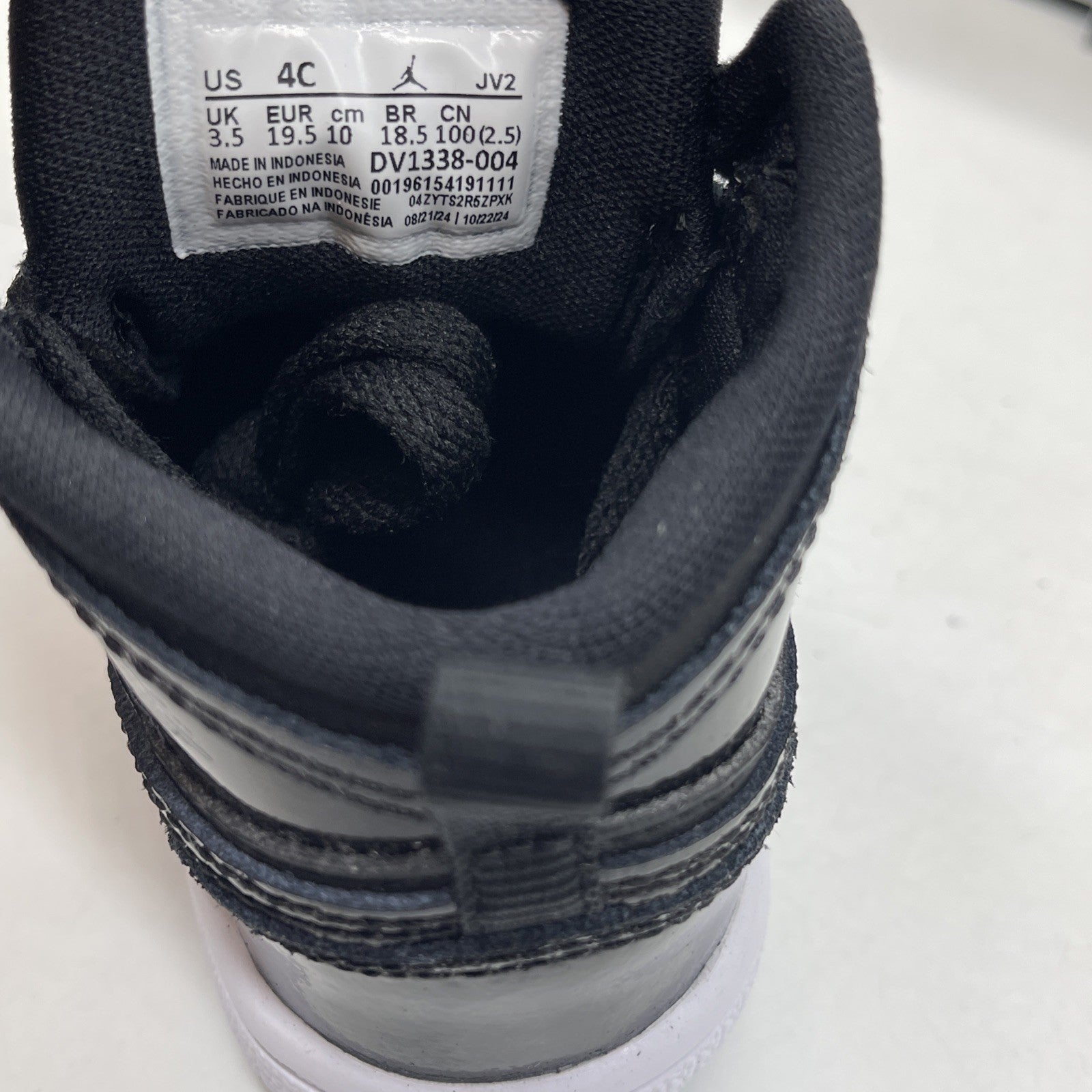 Size 4C - Jordan 1 Mid SE (TD) Space Jame Black Dark Concord-White (DV1338-004)