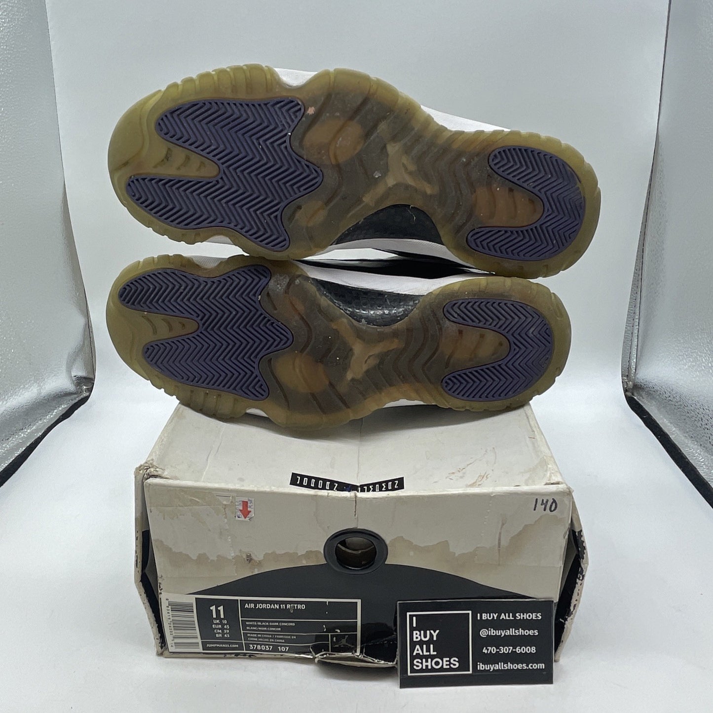 Size 11 - Air Jordan 11 Retro Concord 2011 (378037-107)