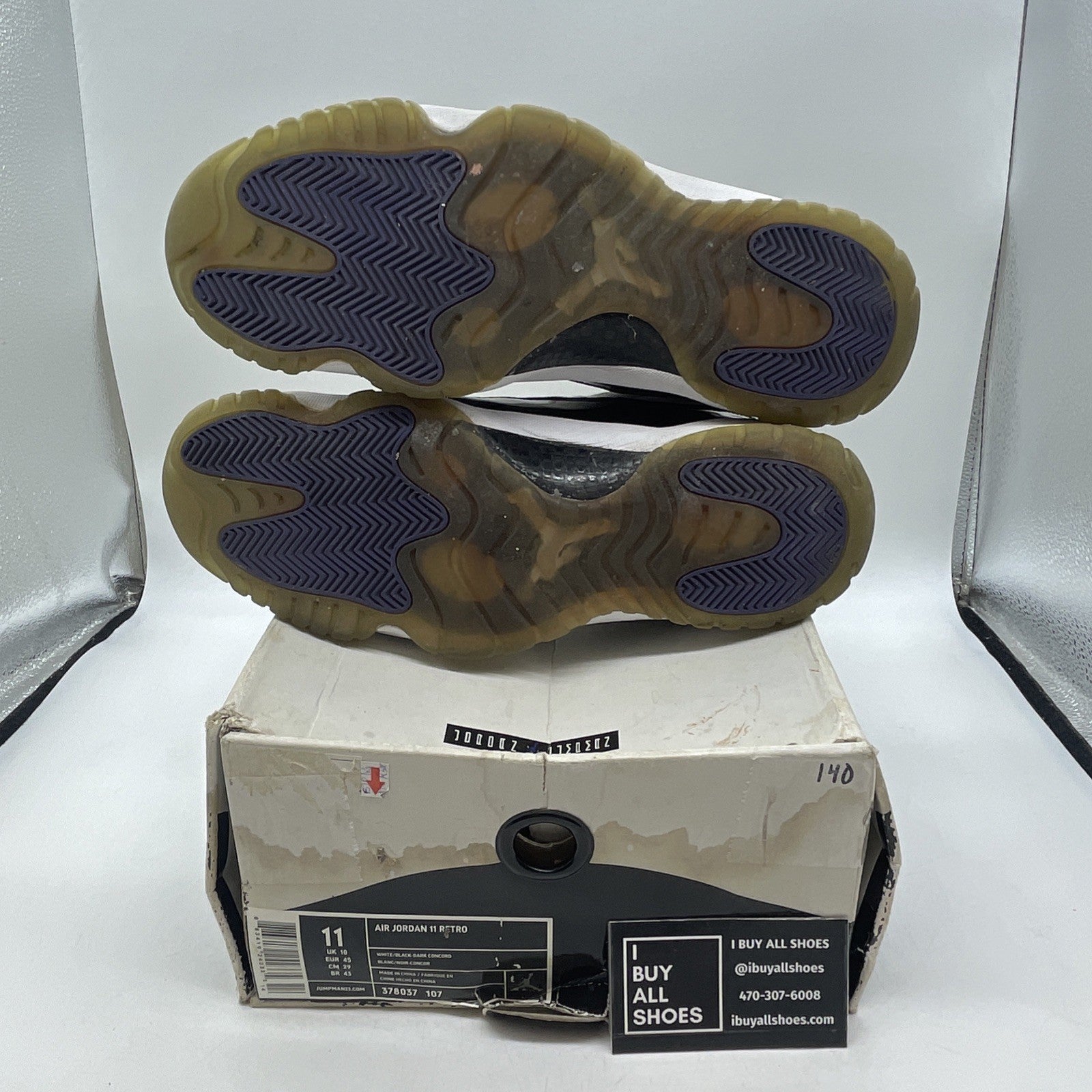 Size 11 - Air Jordan 11 Retro Concord 2011 (378037-107)