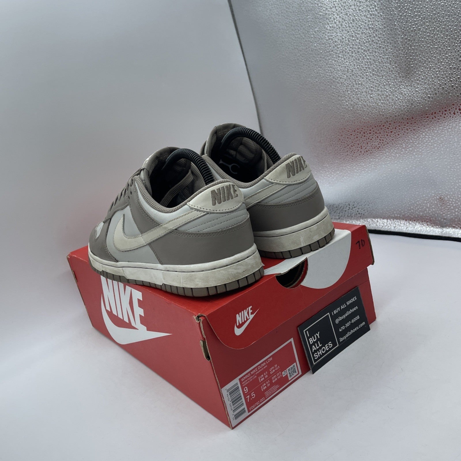 Size 9W - Nike Dunk Low Moon Fossil (FD0792-001)