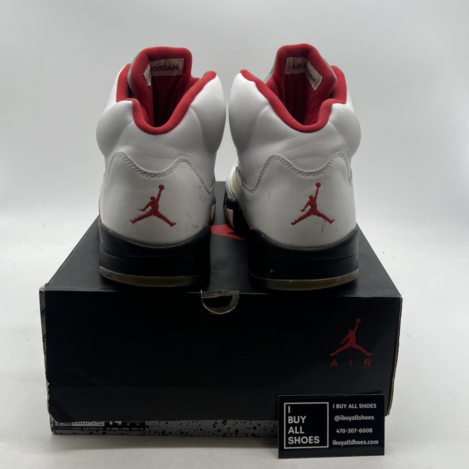Size 14 - Air Jordan 5 Retro 2013 White Fire Red (136027-100)