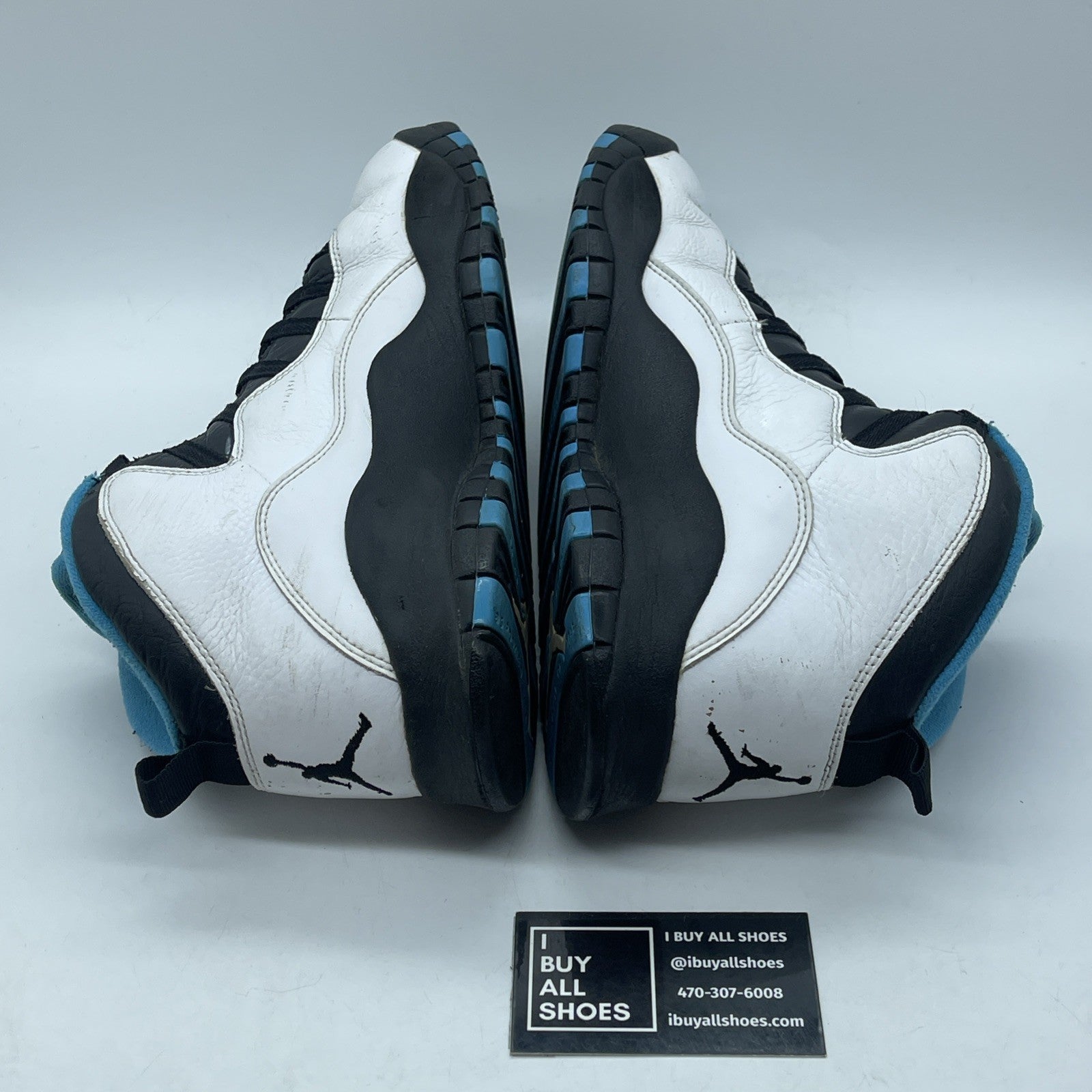 Size 10.5 - Air Jordan 10 Retro 2014 Powder Blue White Leather (310805-106)