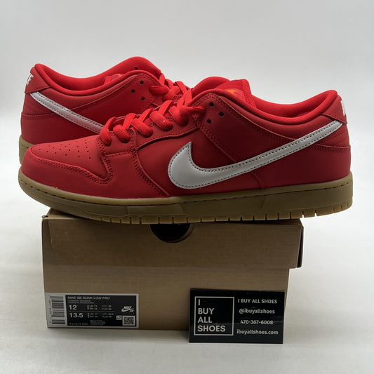 Size 12 - Nike Dunk Low Pro SB University Red Gum (FJ1674-600)